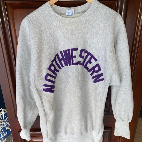 Midwest Embroidery Pennsylvania State University Reverse Weave College Sweatshirt, Made in USA cotton gray type Vintage Second Hand